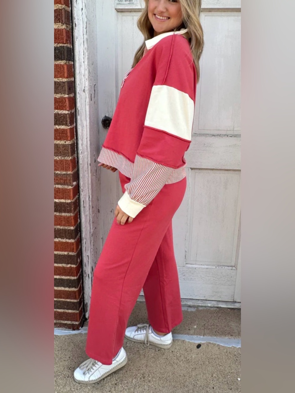 NWT and Women's Pink Lounge Pants & Sweatshirt Set